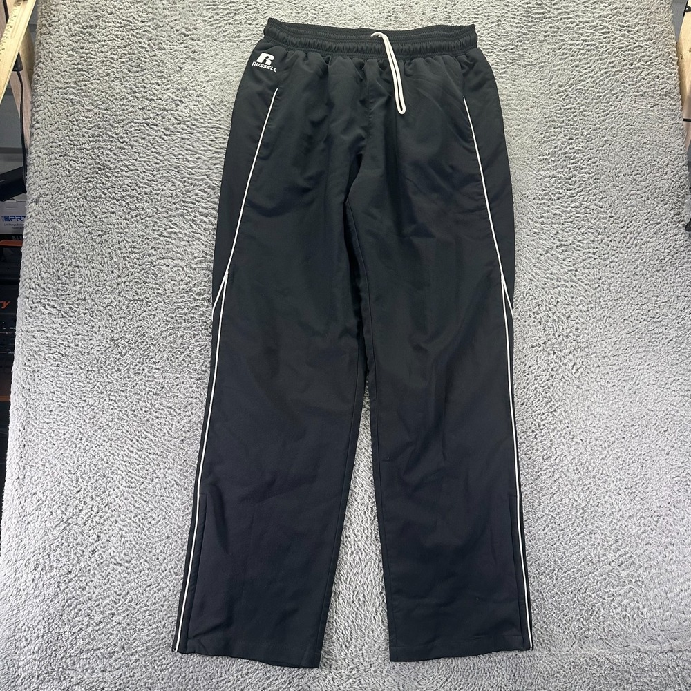 Russell Athletic Pant Mens XL Black Polyester Track Straight Running Performance